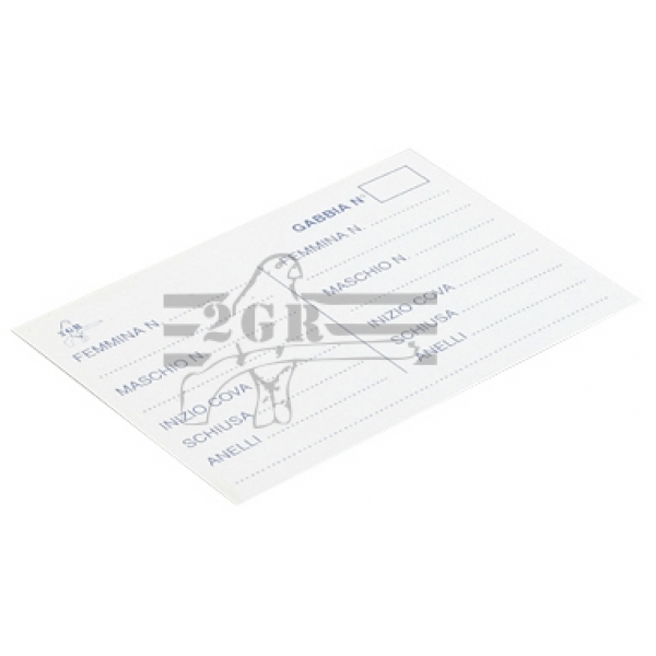 Art.001/A papierova karta do art.384 pre chovne klietky Art.326