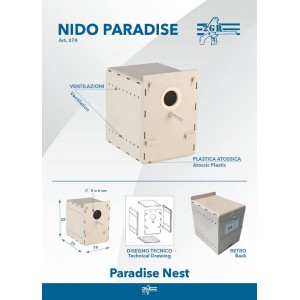 Art.374 plastové boxové hniezdo pre malé papagaje