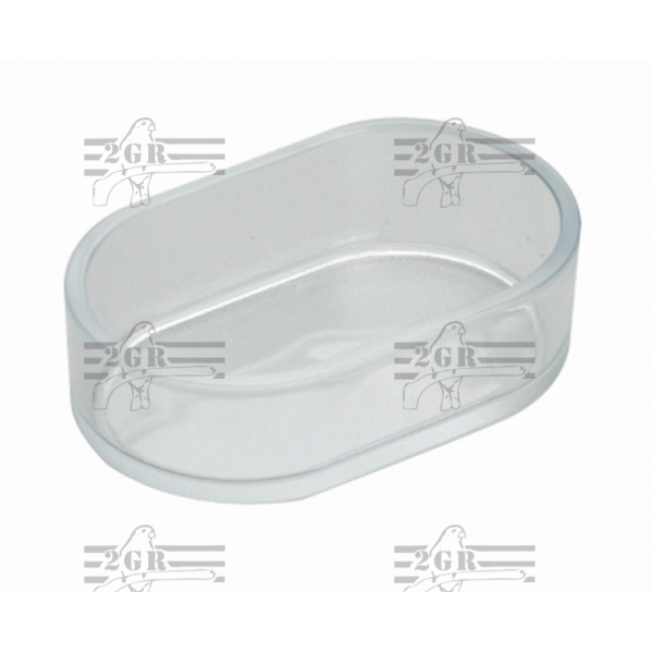 Art.072 Plastové oválne kŕmidlo priesvitné 