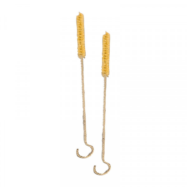 I014 mini kefa na čistenie napájačiek s kovovou trubičkou a guličkou.