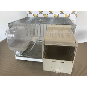 Art.402/5Z Chovná klietka 61x42x44 pozinkovaná so zadnou plast.stenou