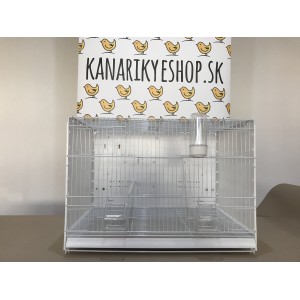 Art.400/5B Chovná klietka 61x42x44 biela so zadnou plast.stenou
