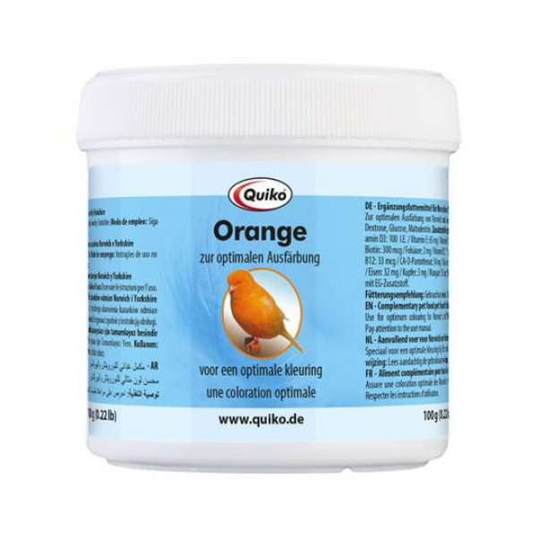 Quiko Orange -farbivo pre Norwich a Yorkshire kanáriky 100g